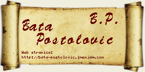 Bata Postolović vizit kartica